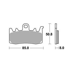 Plaquettes de frein de course paire SBS composé fritté 900DS-2