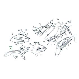 FRONT FENDER DERBI BLACK