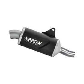 Arrow Indy Race EVO Auspuff Schwarz Aluminium Edelstahl-Endrohr Sammler für CF Moto 450 MT
