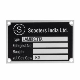 Plaque JOCKEY Scooters India Ltd
