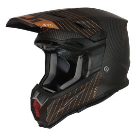 CASQUE TOUT TERRAIN JUST1 J22 10TH BRONZE NOIR / BLANC / CARBON