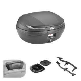 Kit topcase GIVI V45 ARENA TECH noir pour QJ MOTOR Fort 350