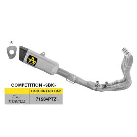 Marmitta completa ARROW racing Competition SBK titanio per Bmw M 1000 RR