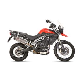 Silencieux OVAL Slip-On titane approuvé MIVV avec embout carbone pour TRIUMPH TIGER 800