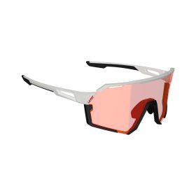 LEATT RideViz Pro Iriz Cryztal Sonnenbrille Weiß Large Rote Linse 13%