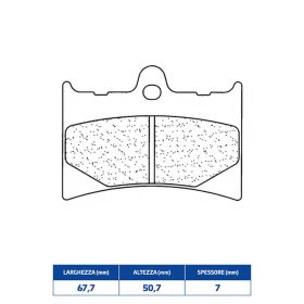 Coppia pastiglie freno anteriori CL BRAKES 2398A3+ mescola sinterizzata per moto stradali