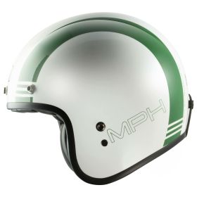 Casco Jet Cafe Racer MPH H-EASY Italy Flag Verde Bianco Rosso