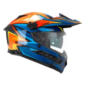 Enduro helmet CGM 366X DUAL BEAT blue orange yellow fluo