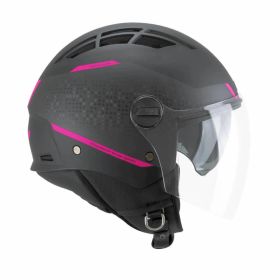 Jethelm CGM 116X AIR CITY schwarz fucsia fluo undurchsichtig
