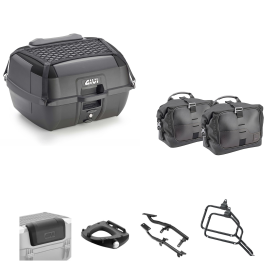 GIVI B45B+ Top Case Kit + CORIUM Bag Black 45/13L for HONDA X-ADV