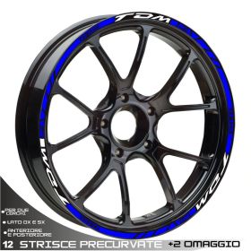 RIM WHEEL STICKERS DECALS SPORT WHITE BLUE FOR TDM 850 900