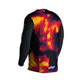 Maglia tecnica bambino MTB LEATT Gravity 4.0 maniche lunghe rosso hetmap