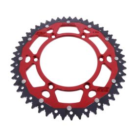 Corona ZF 51 denti passo 520 rossa nera dual ZFD-251-51-RED