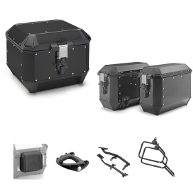 GIVI TREKKER ALASKA Black Aluminum Top Case 44/36L for BMW