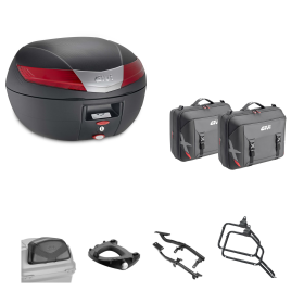 Kit GIVI bauletto V40 borsa X-LINE nero rosso 40/33L per BMW R GS ADVENTURE