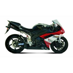MIVV Black Slip-on Dual Exhaust Geräuschgenehmigt für YAMAHA YZF 1000 R1 2007-2008