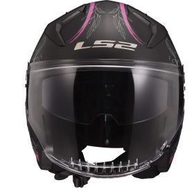 Casco Jet LS2 OF603 INFINITY II Lotus Nero Rosa Opaco