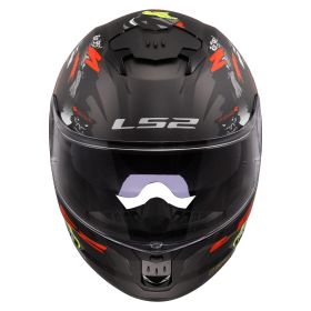 Casco Integrale LS2 FF808 STREAM II Angry Monkey Nero Opaco Rosso