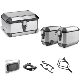GIVI TREKKER ALASKA Aluminum Top Case Luggage 56/36L for MOTO GUZZI STELVIO