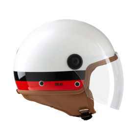TUCANO URBANO EL'JETTIN AC Milan Devil Demi-jet helmet pearl white