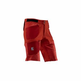 Pantaloncini MTB LEATT All Mountain 3.0 rosso acceso con tasche e UPF 50+