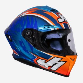 Casco Integrale JUST1 J-GPR MELANDRI REPLICA blu/rosso/carbon