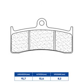Jeu de plaquettes de frein avant CL BRAKES 2899A3+ en composé fritté pour motos de route