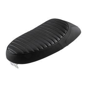 Sella sportiva SIP NISA nero cucitura grigia senza cinghia per Vespa/PV/ET3