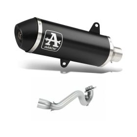 ARROW Urban Schalldämpfer dunkelgrauem Aluminium-Endkappen Sammler Piaggio Beverly 500