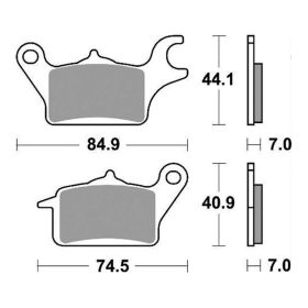 Jeu de plaquettes de frein SBS 216CT Carbon Mix
