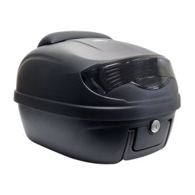 S-Line Matte Black Top Case 29 Liters with Universal Plate and Backrest