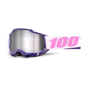 100% ACCURI 2 YUMIKO Motocrossmaske mit silberner Spiegellinse