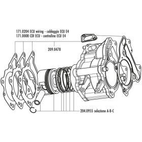 Groupe thermique POLINI Piaggio/Vespa 125-150 4T i.e