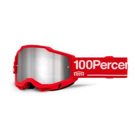 100% ACCURI 2 WOLG Motocrossmaske Silber Spiegel Linse