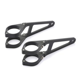 Supporto lampada DAYTONA 39mm lungo alluminio nero