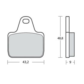 Plaquettes de frein de piste frittées BREMBO Z04 M049Z04 paire