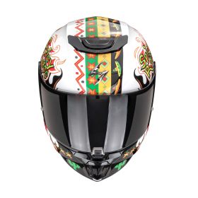 Scorpion EXO-JNR AIR Yucatan Kids motorcycle helmet white orange