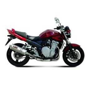 MIVV Oval Slip-On Auspuff genehmigt aus Edelstahl für SUZUKI GSF 650 Bandit 2007-2015
