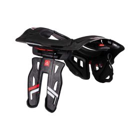 Protezione collo moto LEATT 6.5 Carbon nero bianco certificazione CE