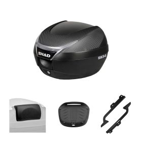 SHAD SH34 Top case kit carbon look for KYMCO Downtown / Super Dink GT 125/350