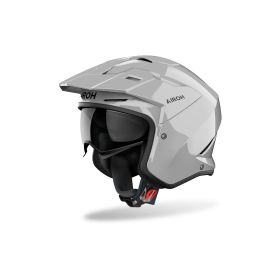 Casque Jet Trial AIROH Kombakt Gris Ciment Brillant