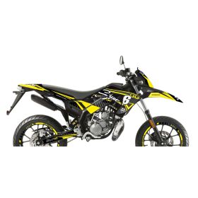 Kit de graphiques déco jaune Stage6 pour Derbi X-treme 2018-2020