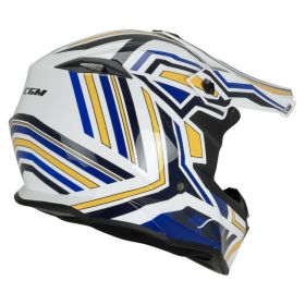Crosshelm CGM 367G MUD-X FURY weiss blau gelb