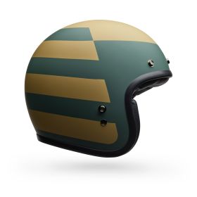 Jet Helmet Cafe Racer BELL Custom 500 Parlor Green Gold Matte