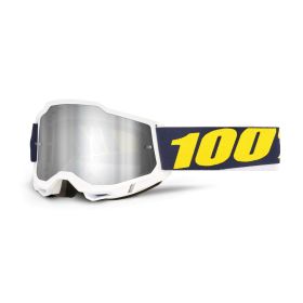 100% ACCURI 2 TORC Motocrossmaske Silber Spiegel Linse