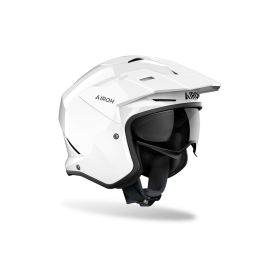 Casque Jet Trial AIROH Kombakt Blanc Brillant