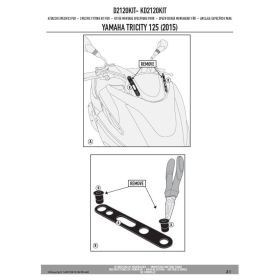 Kit attacchi parabrezza GIVI per 2176DT per YAMAHA Tricity 125/155