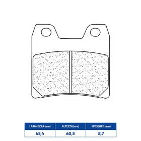 Plaquettes de frein arrière CL BRAKES 1066RX3 en composé fritté pour YAMAHA