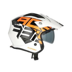Casco jet ACERBIS Jet Aria Sport bianco/arancio