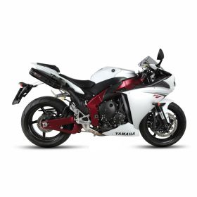 MIVV Black Slip-on Dual Muffler Homologated Sound for YAMAHA YZF 1000 R1 2009-2014